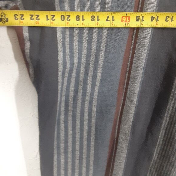 Vintage Karman Flannel Pearl Snap Shirt Mens Large Gray Plaid Long Sleeve - Picture 7 of 8